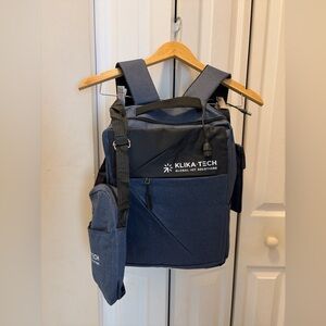 USB Charging Backpack Set 3 Pieces. Blue Travel Work Bag NWT